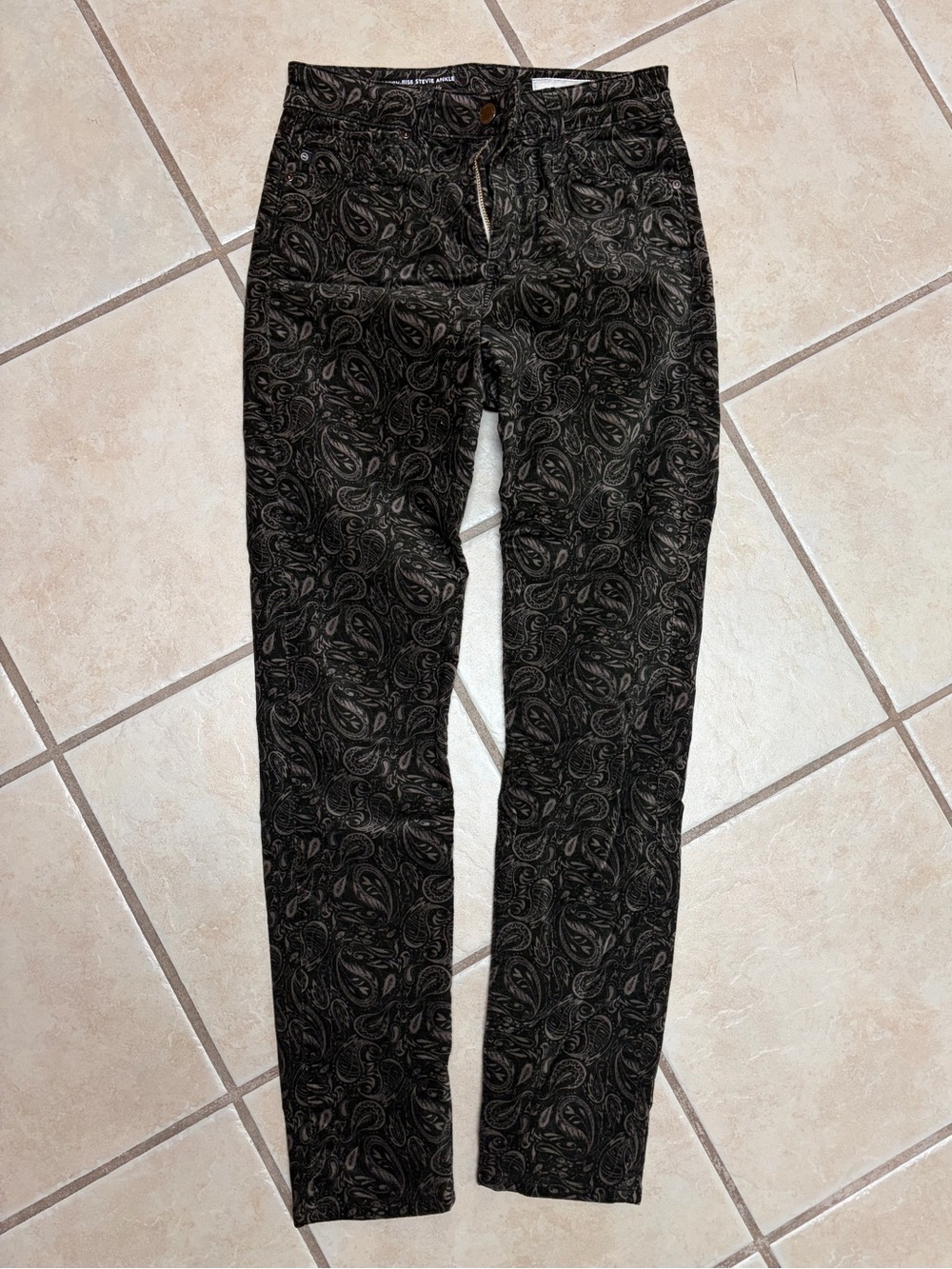 AG for Anthropologie High Rise Stevie Slim Ankle Pants